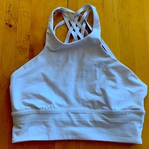 High neck white Lululemon bra. Worn once!